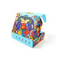 Boîte en carton ondulé personnalisée noire pour colis cadeaux, en papier kraft, petite taille, vente en gros