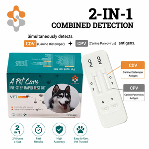 Kit d'équipement de diagnostic vétérinaire pour test rapide : Détection et inspection des maladies canines (GIA, CCV, CDV, CPV) chez les chiens - Product Image 1