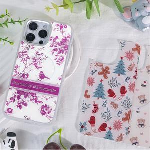 Funda de teléfono con panel trasero de rejilla magnética reemplazable para iPhone 17 / 17pro/17promax/17air con el pájaro púrpura claro dorado - Product Image 2