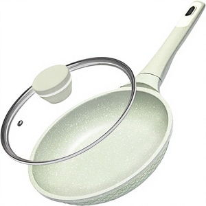 Sartén Antiadherente de 20 cm con Tapa de Vidrio, Revestimiento de Granito 100% Libre de BPA, Apta para Estufas de Inducción, Gas y Eléctricas - Product Image 1