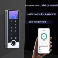 Système de contrôle d'accès par empreintes digitales RFID de haute qualité DC12V IP66 étanche Tuya Wifi 13,56 MHz avec lecteurs de cartes d'accès LCD en métal