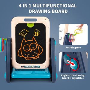 Pizarra de Dibujo Educativa Multifuncional de Doble Cara para Niños Zhorya, Estante de Pintura, Pizarra de Escritura Borrable, Juguetes - Product Image 4