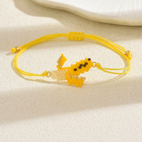 Bracelet d'amitié bohème fait main en perles de rocaille pour femme, réglable, motif fruit, accessoire mignon pour l'été
