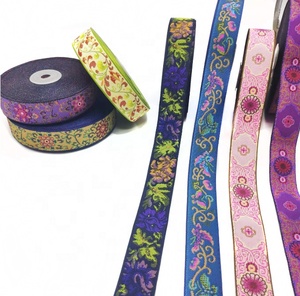 Tùy chỉnh dân tộc thêu <span class=keywords><strong>Jacquard</strong></span> dệt Băng nhà máy-cung cấp hoa mẫu Polyester <span class=keywords><strong>jacquard</strong></span> dệt vải - Product Image 5