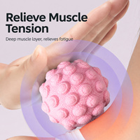 Ballon de massage 5,5 cm 11 cm pour la relaxation des muscles plantaires du pied, ballon en forme d'arachide pour le dos, le cou, le yoga, le fitness, noir, gros points, double ballon