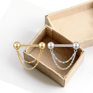 Xinfocus nuevo diseño de moda <span class=keywords><strong>Piercing</strong></span> <span class=keywords><strong>cadena</strong></span> colgante pezón <span class=keywords><strong>Piercing</strong></span> 14G joyería de acero inoxidable <span class=keywords><strong>Piercing</strong></span> de moda para Mujeres Hombres - Product Image 4