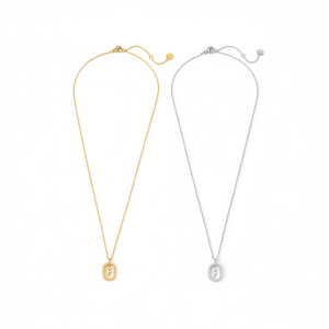 Collier pendentif lettre Z en acier inoxydable avec diamants, ton or et argent, bijoux de mode unisexe, cadeau tendance, breloque lettre - Product Image 3