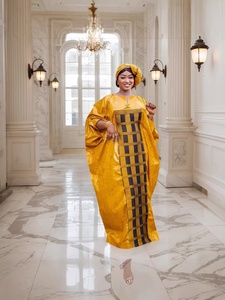 <span class=keywords><strong>Robe</strong></span> Africaine 2025 de Luxe pour Femme, Longue <span class=keywords><strong>Robe</strong></span> <span class=keywords><strong>Bazin</strong></span> Broderie, avec Écharpe, Traditionnelle pour Mariage et Soirée, Modèle Dashiki - Product Image 2