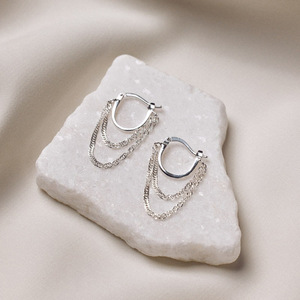 Orecchini Pendenti a Catena alla Moda per Donne, Gioielli Eleganti e Moderni per Uso Quotidiano - Product Image 1