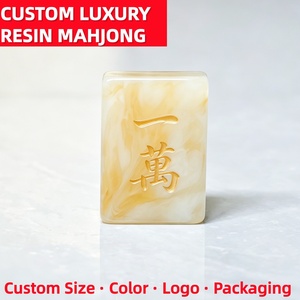 Одиночная плитка для маджонга <span class=keywords><strong>из</strong></span> смолы с эффектом шампанского жемчужного медового вихря, минималистичная, с гладкими краями - Product Image 1