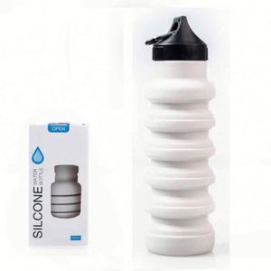 Botella de agua plegable de silicona con tapa a prueba de fugas - Product Image 2