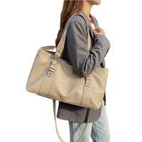 Sac fourre-tout bandoulière de luxe coréen pour femme, grande capacité, mode décontractée, sac à main zippé en polyester polyvalent