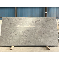 Dalle de quartz DCT ST820 moderne, finition mate, anti-traces de doigts, pour lofts urbains, bureaux minimalistes, salle à manger - Veine grise, épaisseur 15-30 mm