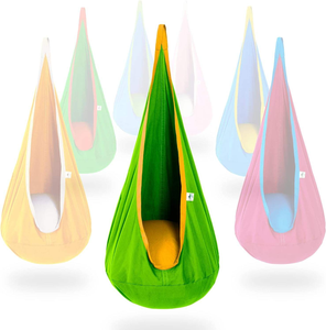 Fauteuil <span class=keywords><strong>suspendu</strong></span> moderne en forme de <span class=keywords><strong>cocon</strong></span> pour intérieur, <span class=keywords><strong>hamac</strong></span>, chaise balançoire en tissu pour enfants avec toile pour l'extérieur et les meubles de parc - Product Image 2