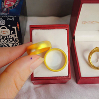 Meistverkaufter Antiker Sandgold-Ring, Modischer und Schlichter 18k Vergoldeter Unisex-Ring