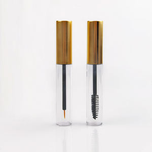 Tube vide de 10 ml pour mascara cosmétique, avec couvercle argenté, doré, rose, noir, tube transparent pour mascara et cils, tube à rouge à lèvres avec brosse - Product Image 6