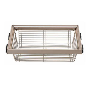 Étagère de rangement pliable coulissante VT-10.036 Welltop en fil métallique, gain de place, montage facile, panier à linge 564-864x175x175mm - Product Image 2