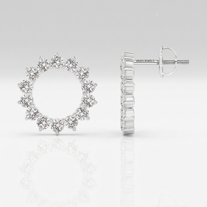 Pendientes de Aro con Diamantes Redondos de Corte Brillante Vaayu Jewels, Oro de 10K, 14K, 18K, Plata 925, 935, Joyería de Lujo para Mujer, Compromiso, Boda - Product Image 4