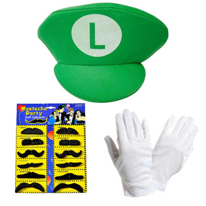 Sombrero de Super <span class=keywords><strong>Mario</strong></span> <span class=keywords><strong>Bros</strong></span> Unisex, <span class=keywords><strong>gorra</strong></span> de béisbol, disfraz de cosplay, kit de sombrero de Halloween para adultos y niños - Product Image 1