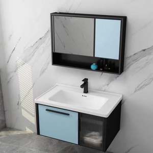 <b>Bathroom</b> Vanity with Sink Solid <b>Wood</b> Pvc Luxury Floating Floating <b>Wood</b> American <b>Bathroom</b> Vanity with Sink Solid <b>Wood</b> - Product Image 4