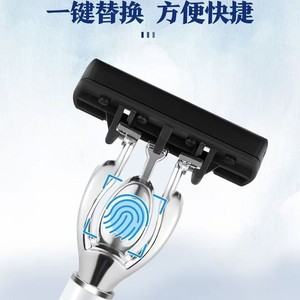 Manual Shaver Blue White Porcelain Design 6 Layer Blades <b>Razor</b> <b>Head</b> Men Personal Care - Product Image 4