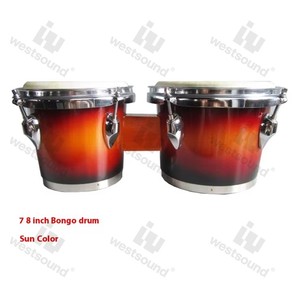 Set di batteria Bongo da 7 + 8 pollici all'ingrosso con testa di montone tamburello strumento a percussione a mano e Rack - Product Image 3