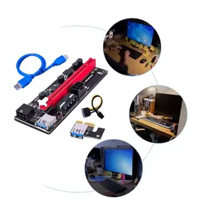 PCI-E <span class=keywords><strong>VER009S</strong></span> Riser-Karte PCIe 1X zu 16X mit USB 3.0 Datenkabel PCI-E Riser-Adapter Port-Karte Verlängerungskabel für Grafikkarten - Product Image 5
