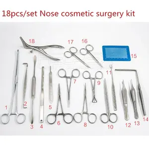Nasal Rhinoplasty Instruments Set 18 pcs High Quality Beauty surgery kit Surgical instruments set rib cartilage peeling kit