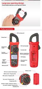 Multímetro Digital Uni-t UT201+ 4000, Medidor de Corriente CA/CC de 600V, Mini Pinza Amperimétrica, Medidor de Resistencia y Frecuencia - Product Image 5