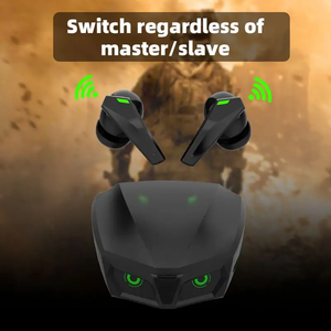 New P50 TWS Tai nghe không dây bt5.3 <span class=keywords><strong>Owl</strong></span> Eye thở ánh sáng Tai nghe chế độ kép hifi bass trò chơi độ trễ thấp chơi game trong tai earbuds - Product Image 2