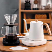 800ml électrique numérique intelligent verser sur la cafetière contrôle de la température col de cygne verser sur la bouilloire à café électrique