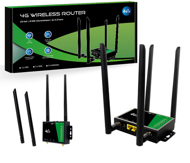 Detachable External Antennas Strong WiFi Coverage 4G LTE CPE LT210B Modem 4G Cellular Router with SIM Card Slot