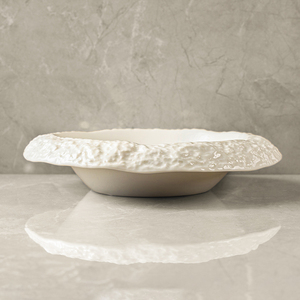 Service de vaisselle en porcelaine résistante au four, nouvelle collection 2023, style italien et français, créativité unique, assiette à soupe en céramique blanche de 10 pouces - Product Image 4