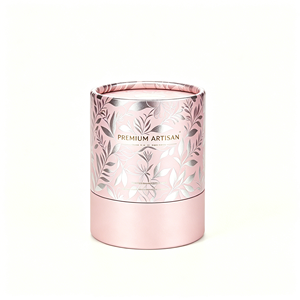 Premium Metallic Rigid Cardboard <b>Round</b> Cylinder <b>Box</b> for Scented Candle Aromatherapy Packaging Custom Logo Manufacturer - Product Image 3
