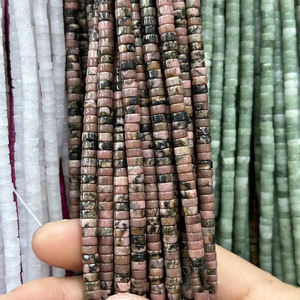 Piedras preciosas redondas planas semipreciosas sueltas naturales Heishi disco <span class=keywords><strong>piedra</strong></span> cuentas 2*4MM neumático de disco piedras semipreciosas para la fabricación de joyas - Product Image 4