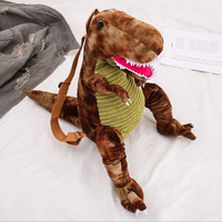 Haute qualité personnalisé câlin doux en peluche enfant adolescent enfant cartable dinosaure en peluche oreiller Animal sauvage en peluche sac à dos