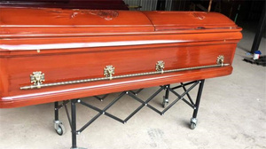 Scrigno manici funerari in metallo Color oro rame lunghi manici di <span class=keywords><strong>bara</strong></span> leggera di cofanetto altalena per accessori cofanetto - Product Image 6