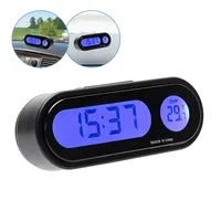 Horloge numérique de voiture DH, mini montre électronique, thermomètre de tableau de bord automobile, horloge lumineuse pour véhicules, accessoires automobiles