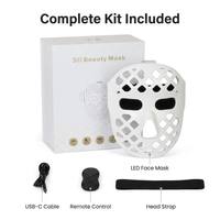 Masque facial LED infrarouge 5D sans fil, appareil de luminothérapie télécommandé pour la maison