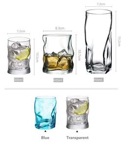 Cristalería Creativa Irregular Twist Cup Taza de Vidrio Transparente Bebida Caliente y Fría Taza de Vidrio Azul Whisky <span class=keywords><strong>Bar</strong></span> Spirit Shot Glass - Product Image 6