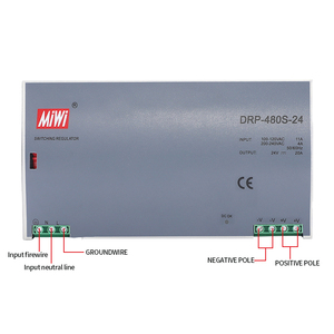 DRP-480-24 Matel case 24v 20a Power Supply 480w Din Rail Power Supply with PFC <strong>Function</strong> - Product Image 4