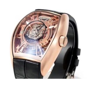 Limited edition rose gold case skeletonized tourbillon design diver power Reserve Men's <b>automatic</b> mechanical sports Watch 26 - Product Image 4
