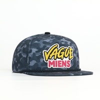 5-delige ongestructureerde flat brim pet met geborduurd logo, hoge kwaliteit snapback cap voor bruiloft