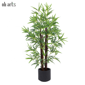 OH Arts lifelike130cm tre nhân tạo cây nhựa cây tre nhân tạo ngoài trời cho khách sạn trang trí nội thất - Product Image 1