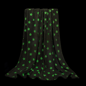 Manta brillante en la oscuridad Patrón de estrella Tiro de algodón Sofá de franela Cómodo Conveniente Novela Mantas luminosas brillantes - Product Image 4