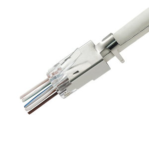 Mạ Vàng CAT7 <span class=keywords><strong>RJ45</strong></span> đi qua Modular cắm FTP <span class=keywords><strong>8P8C</strong></span> nối OEM ODM Loại sản phẩm kết nối - Product Image 2