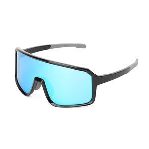 Lunettes de soleil de cyclisme, monture TR90, verres miroir, forme bouclier, style sportif, lunettes de performance pour hommes - Product Image 4