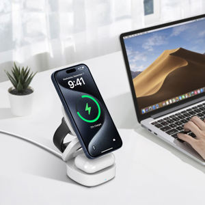 2025 último GaN 15W cargador rápido inalámbrico inteligente portátil 5 en 1 estación multifunción para <span class=keywords><strong>iPhone</strong></span> <span class=keywords><strong>reloj</strong></span> inteligente Dc tipo-c OTP/OPV - Product Image 4