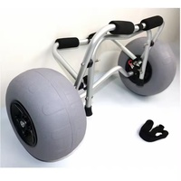 Chariot de transport pliable en aluminium pour kayak, chariot de plage portable, chariot universel pour canoë, chariot de transport réglable robuste pour bateau, accessoire de bateau