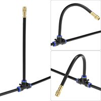 Buse de brumisation rapide en laiton, raccord en T pour tuyau de 8 mm, rotation réglable à 360°, économe en énergie, installation facile